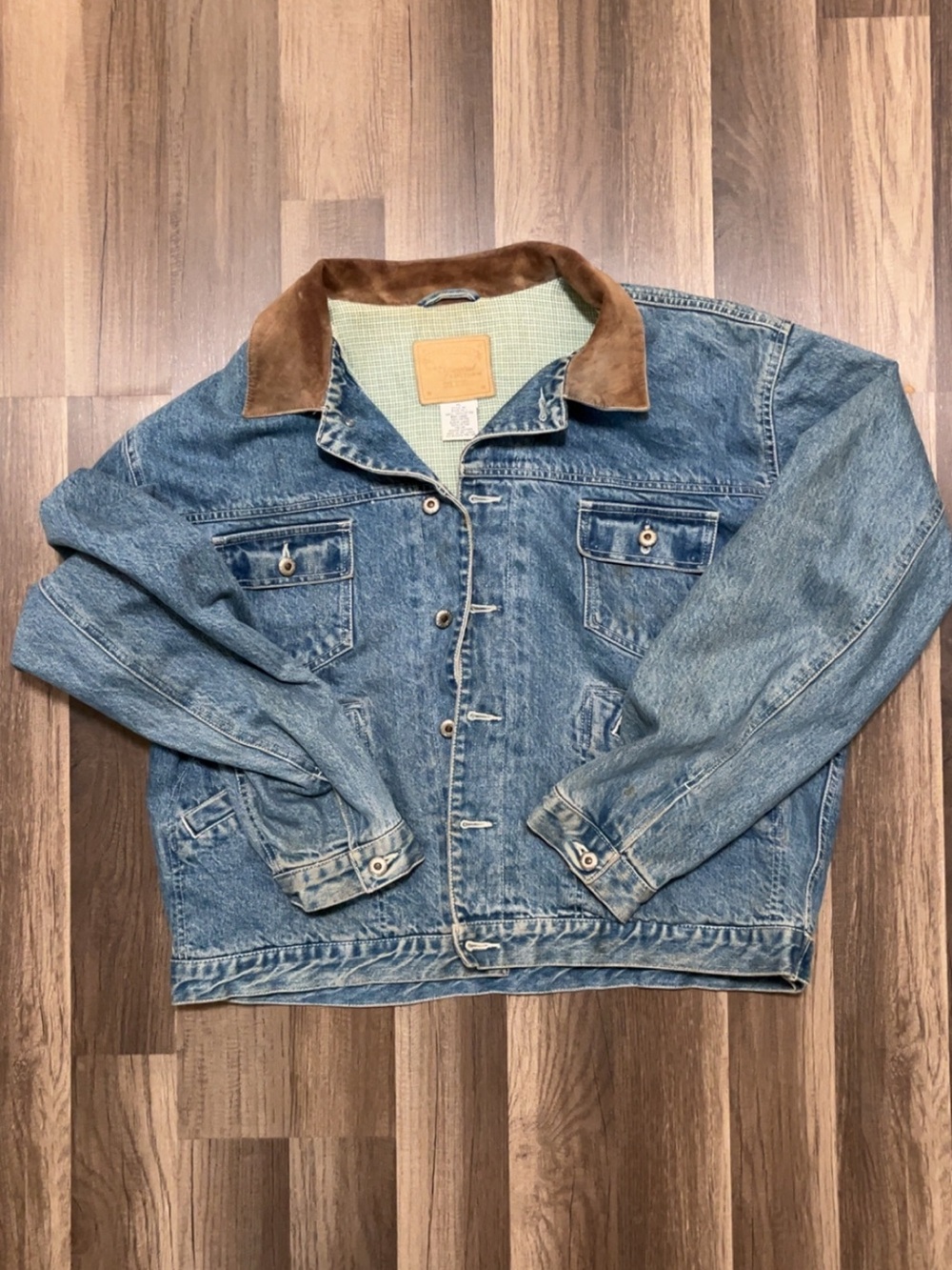 Vintage 90s GAP Special Edition Denim Jean Cotton Jacket Mens Blue XL